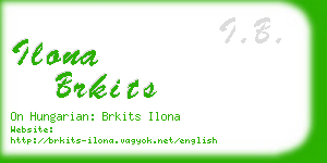 ilona brkits business card